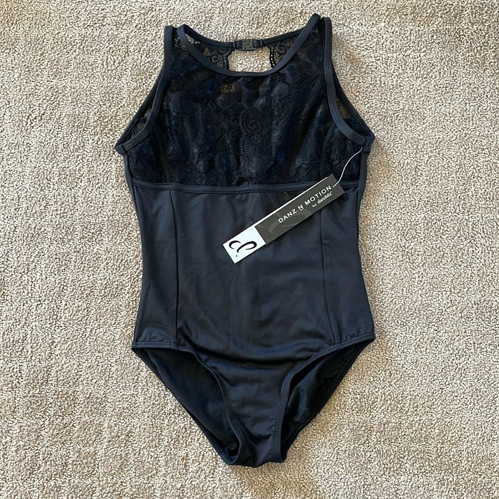 Dana in Motion - Brand New w/tags - Black Tank Style Lace Leotard.
